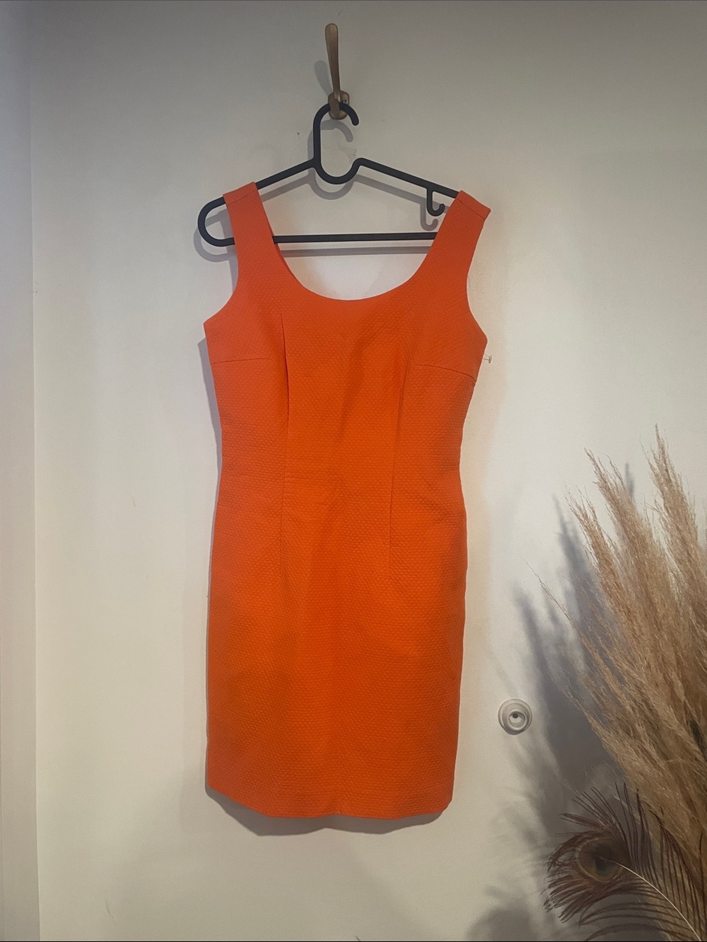 Taiga Paris Womens Sleeveless Knee Length Sheath Dress Orange Size 2 B131
